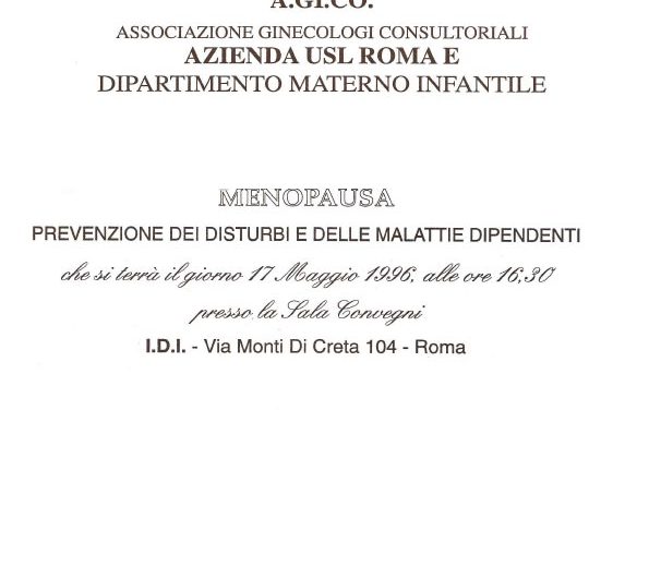 1996-MENOPAUSA-PREVENZIONE-DEI-DISTURBI-E--E-DELLE-MALATTIE-DIPENDENTI----ROMA
